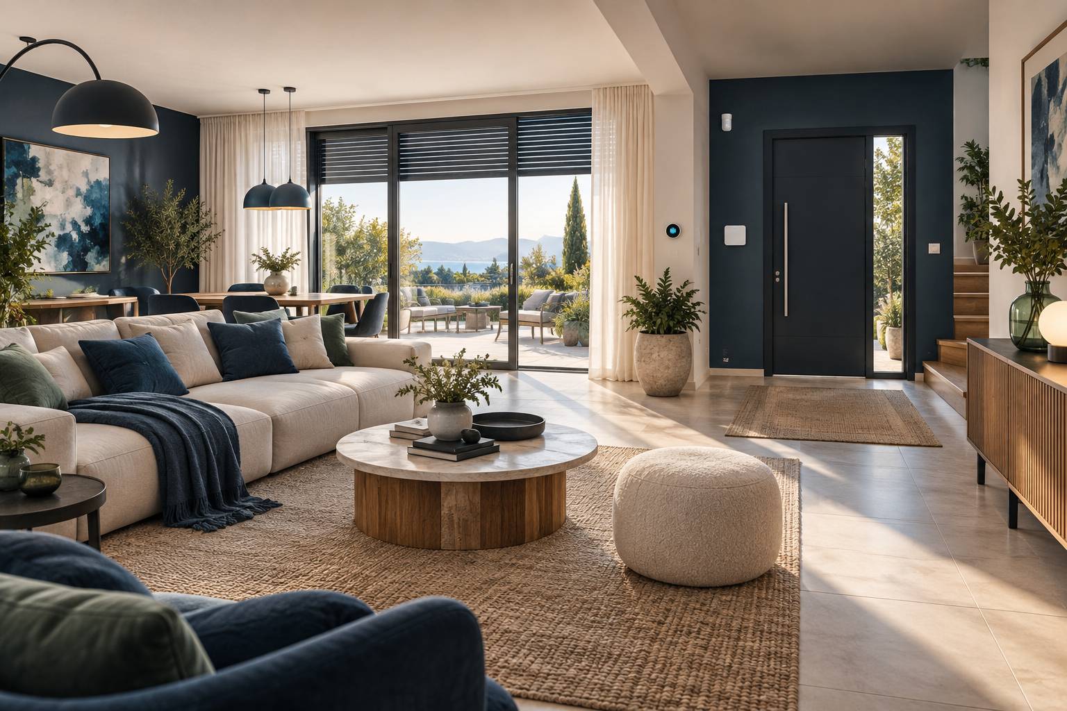 Illustration éditoriale du sujet : Alarme et maison connectée : astuces pour une intégration harmonieuse