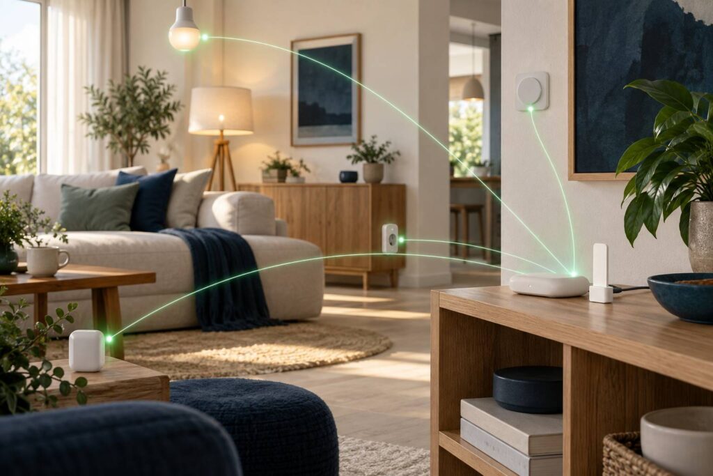 Illustration éditoriale du sujet : Profitez de l'offre : le dongle Zigbee Sonoff compatible Matter à seulement 20€