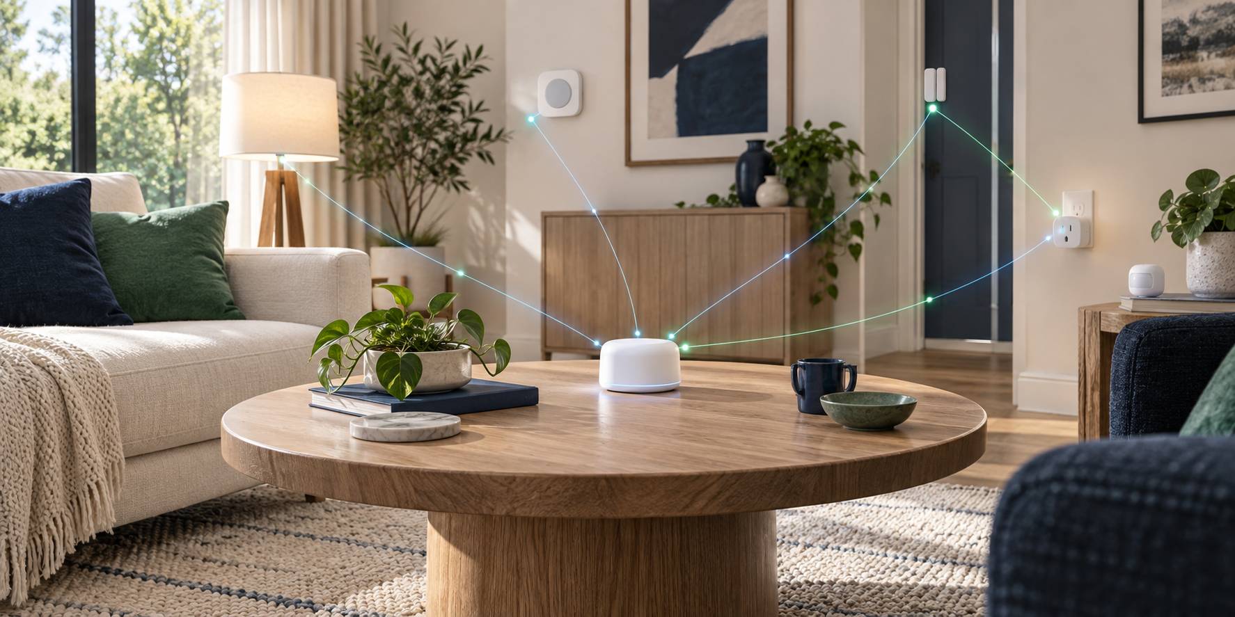 Illustration éditoriale du sujet : ZigBee : Comprendre ce protocole domotique essentiel et les raisons de son succès