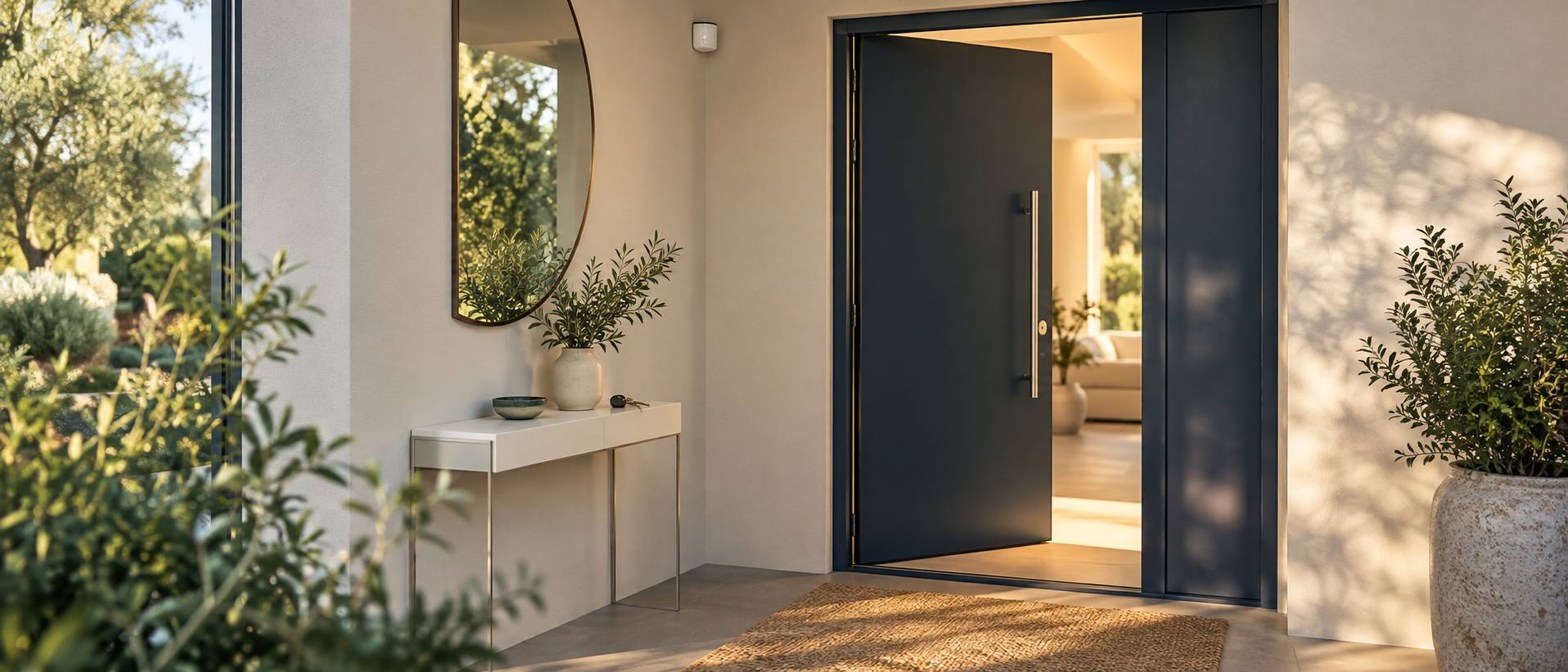 Entree de maison sobre avec detecteur de mouvement discret