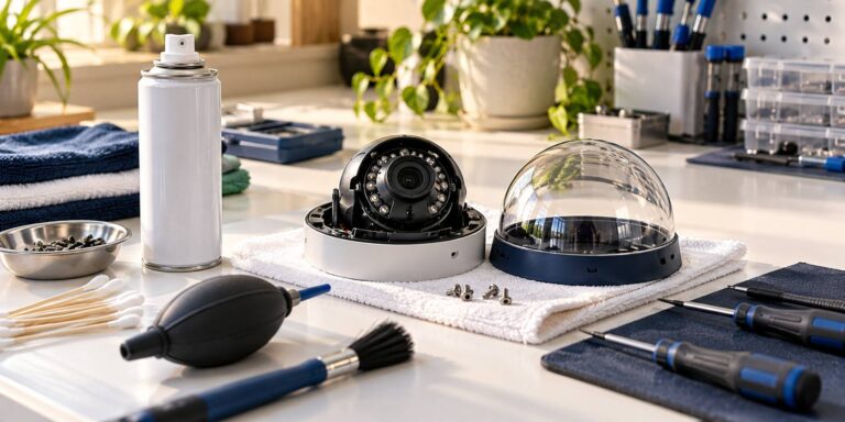Nettoyer un dôme et une bulle de caméra sans rayer