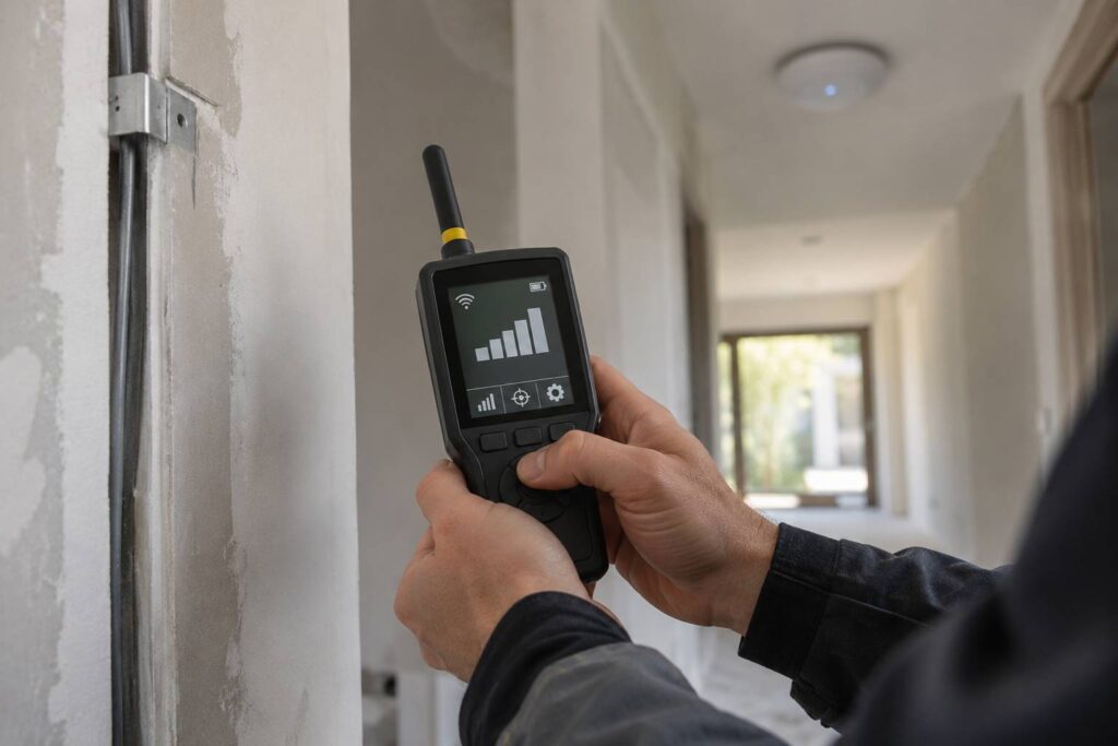 Plan de détail illustrant le sujet de l'article : Test de portée radio : refaire le relevé après travaux
